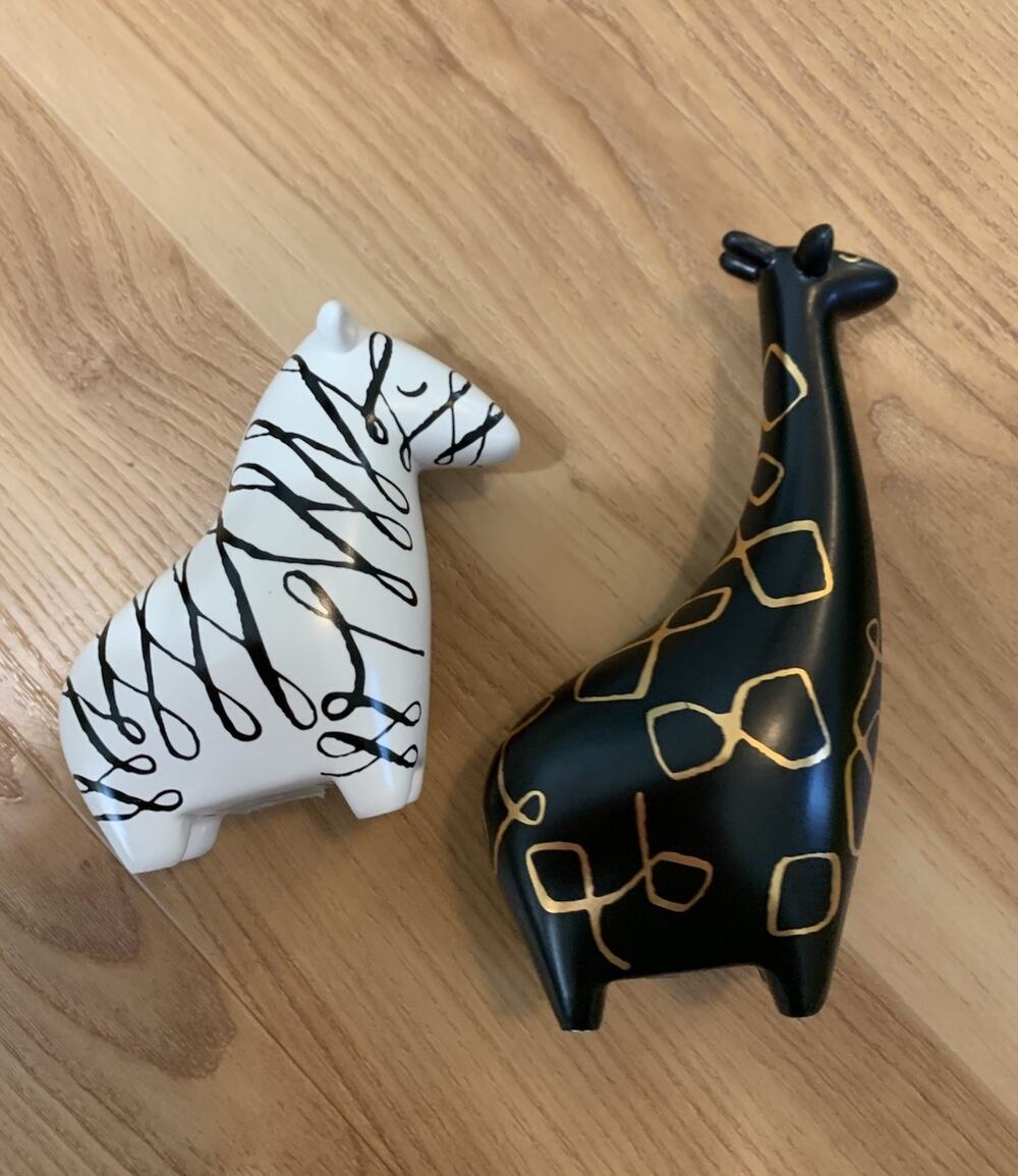 Kate Spade Lenox Horse Giraffe Salt Pepper Shakers Animal Kitchen Room Decor